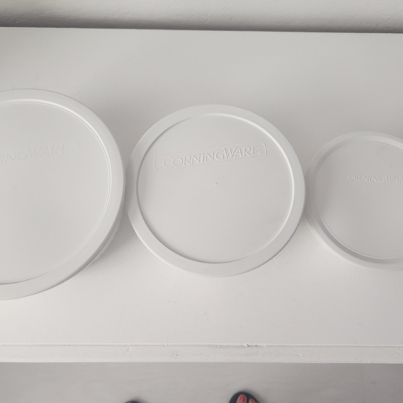 Corningware French White Round Ceramic Stoneware Baking Dish Trio With Lids - Picture 12 of 13